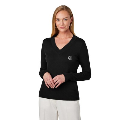 Brooks Brothers Women's Cotton Stretch V-Neck Sweater
