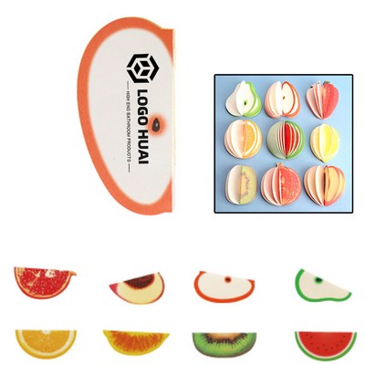 125 Sheets Fruit Shaped Sticky Notes