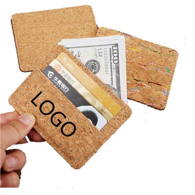 Cork Patterned Multi-Slot PU Card Sleeve