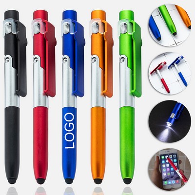 4-in-1 Ballpoint Pen with LED Light & Stylus
