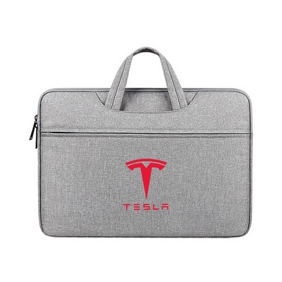12" Laptop Bag with Extra Zipper Pocket w/Screen Print