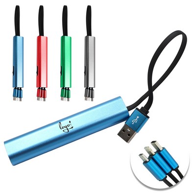 Portable 3-in-1 Retractable Charging Cable