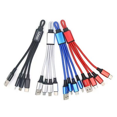 Three-in-one Nylon Braided Charging Cable