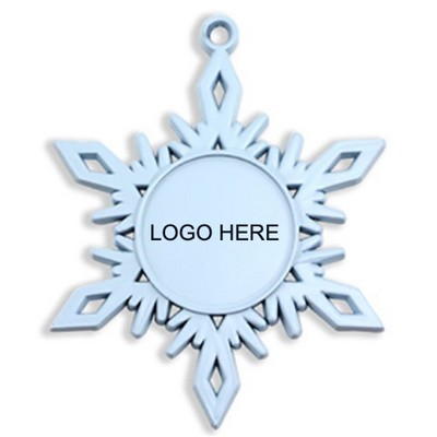 White Snowflake Holiday Ornament