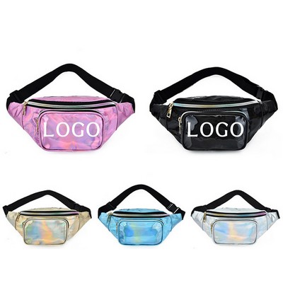 Iridescent Holographic Waist Belt Bag