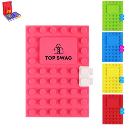 A6 Silicone Soft Cover Notebook with Building Block Design