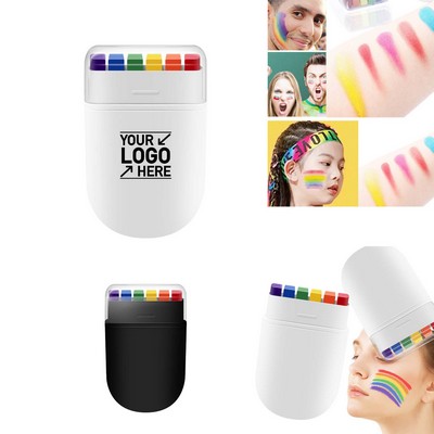 6 Color Rainbow Face Paint Crayon Stick