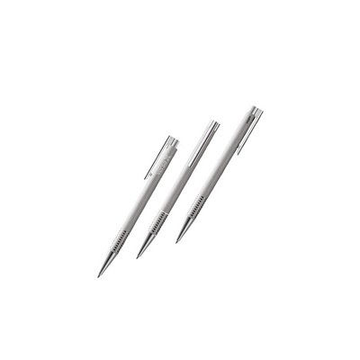 Logo Brushed Stainless Steel Ballpoint Pen