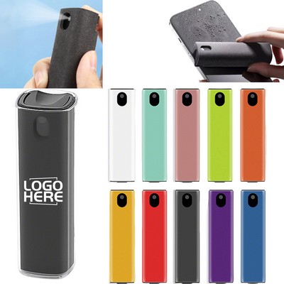 Portable Screen Cleaner Spray With Built In Wipe