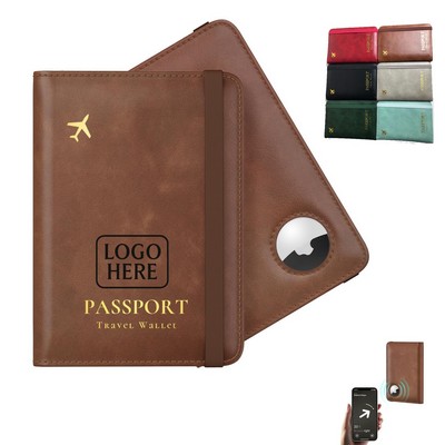 Elastic Band Tracker Dual-Color Passport Holder