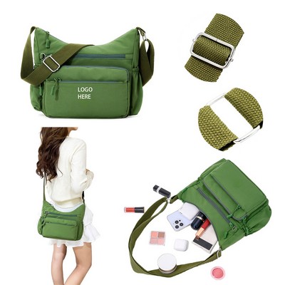 Anti-Theft Nylon Crossbody Bag With Lightweight Waterproof Design