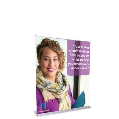48"W x 39"H Ultimate Retractable Banner Kit (Package)-(No-Curl Hybrid Media) Printed in USA