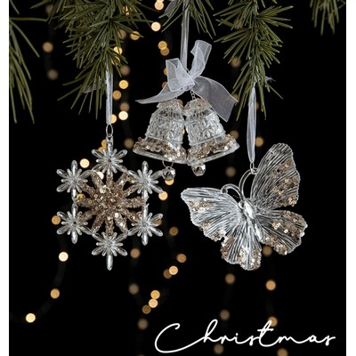 Sequin Acrylic Christmas Ornament