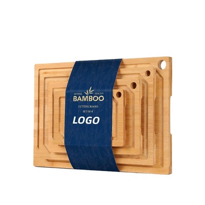 Extra Thick Bamboo Cutting Board Set of 3 Large Kitchen Boards