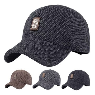 Men's Winter Warm Wool Baseball Cap