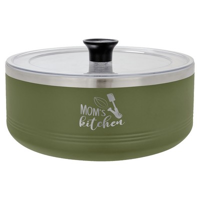 Polar Camel Olive Green 3 Quart Serving Bowl with Lid