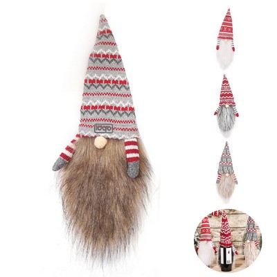 Christmas Gnome Santa Wine Bottle Cover