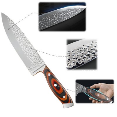 15-Piece Kitchen Knife Set with Colorful Wood Handle and Storage Block