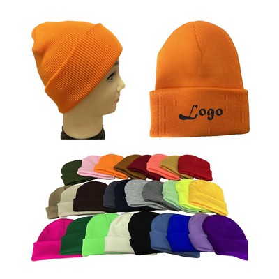 Winter Warm Synthetic Fiber Knitted Hat