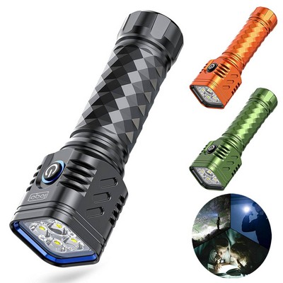 USB Rechargeable Aluminum Flashlight – 3 Modes & Safe