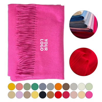 Faux Cashmere Winter Shawl Scarf Seventy Eight Point Eight Inches Length Twenty Five Point Six Inche