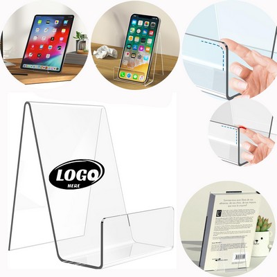 Clear Acrylic Angled Display Stand – Wide Shelf
