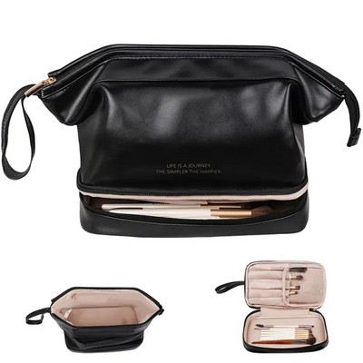 Double Layer Cosmetic Travel Makeup Bag
