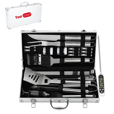 24-piece stainless steel BBQ tool Set