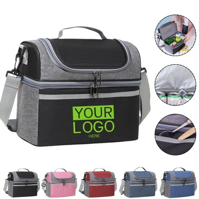 Dual Compartment Insulated Lunch Bag