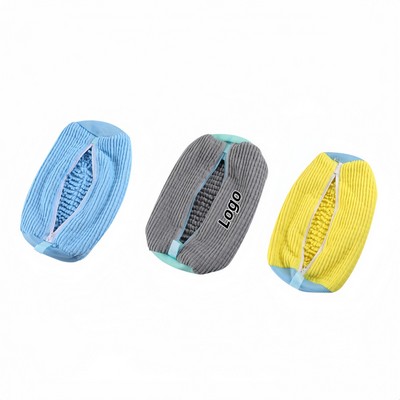 Chenille Shoe Laundry Bag with Zipper for Sneaker Protection