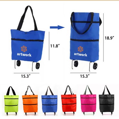Foldable Wheeled Shopping Trolley Bag