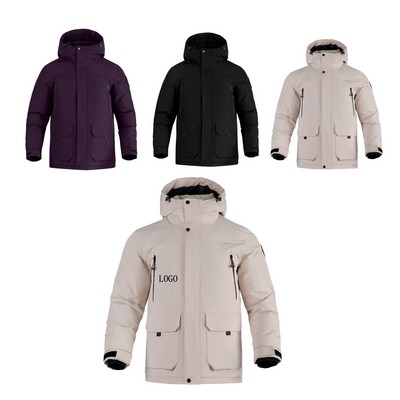 Men White Duck Down Jacket