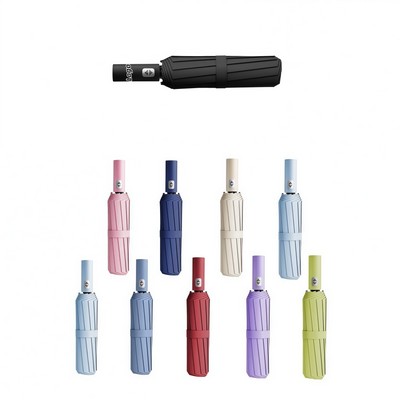 Automatic 24-Rib Reinforced Umbrella for Rain and Sun Protection
