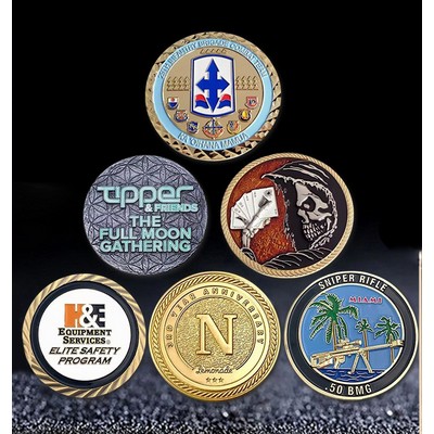 1.8" Fully Customized Metal Challenge Coin Round Commemorative Coins