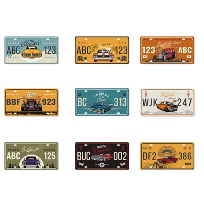 Customizable Aluminum License Plate