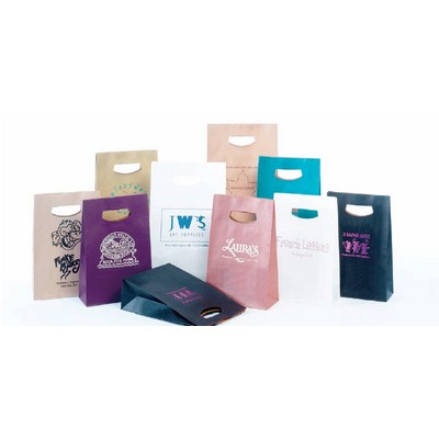 Kraft Handle Lock Style Paper Bags(8 1/4"x 4"x 13 5/8")