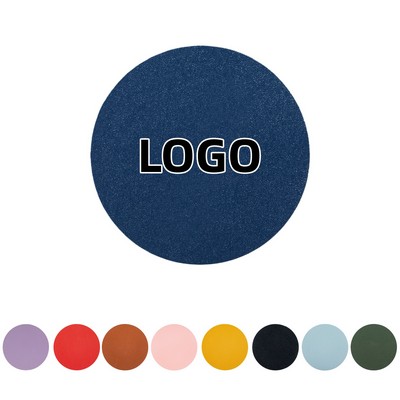 Round PU Leather Coaster