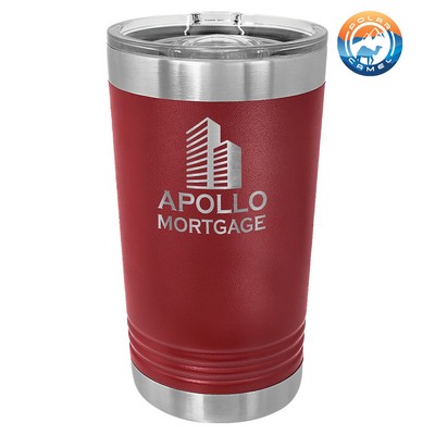 Maroon Polar Camel 16 oz Pint Vacuum Insulated Tumbler with Slider Lid - Laser Engraved