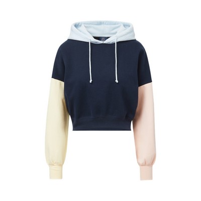 Annabelle Women's Sueded Cropped Colorblock Hoodie