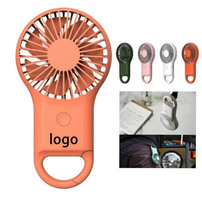Portable 3-Speed Mini Carabiner Fan