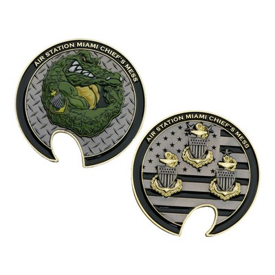 3DUV Round Metal Bottle Opener with Full Color Imprint