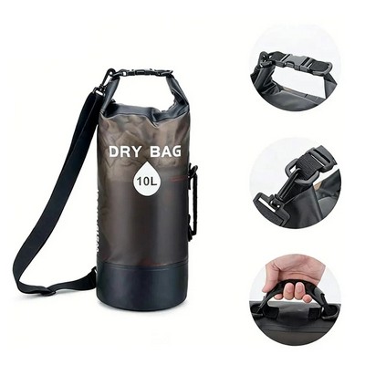 10L Transparent PVC Waterproof Barrel Bag