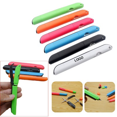 Multifunction 4-in-1 Pen W/ Scissor Knife Ruler