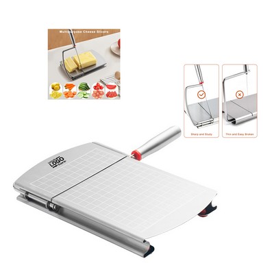 Multipurpose Stainless Steel Cheese Slicer Cutter Board