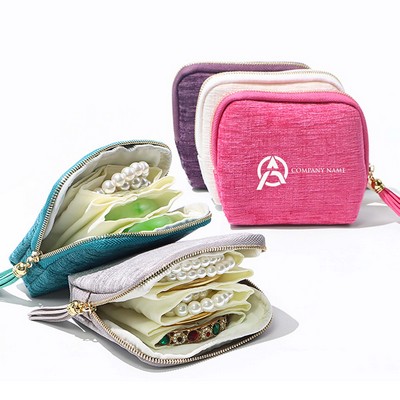 Mini Versatile Velvet Fabric Jewelry Storage Bag