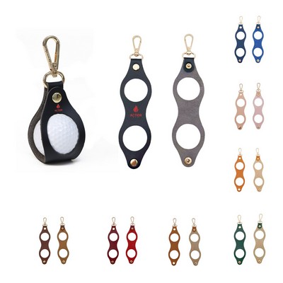 Waist-Hung Golf Ball Leather Pouch