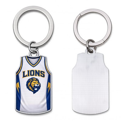 Sports Jersey Sleeveless Metal Keychain