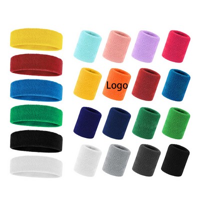 Elastic Cotton Wristbands for Badminton, Running & Outdoor Activities