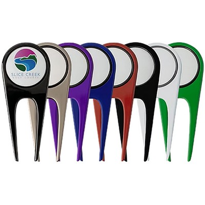 Sleek Revo Divot Tool w/ Removable Domed Ball Marker