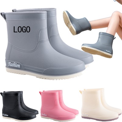 Mid-Calf Lightweight Rain Boots